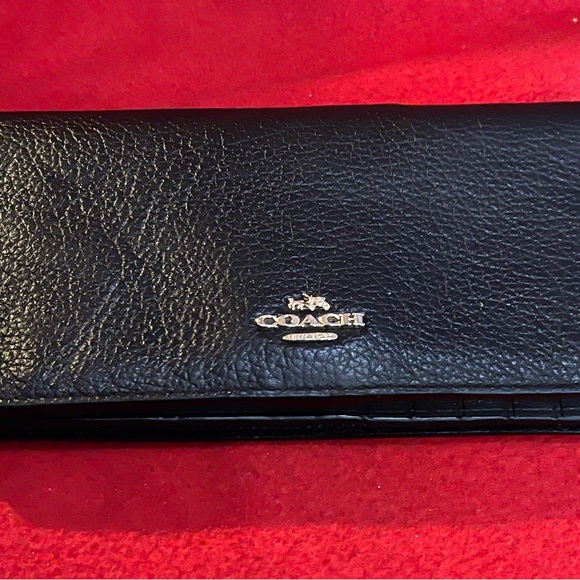 Coach Black Leather Clutch - Picture 1 of 5